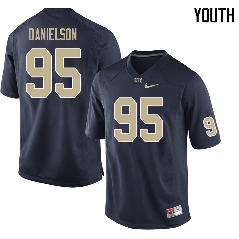 Youth #95 Devin Danielson Pittsburgh Panthers College Football Jerseys Sale-Navy